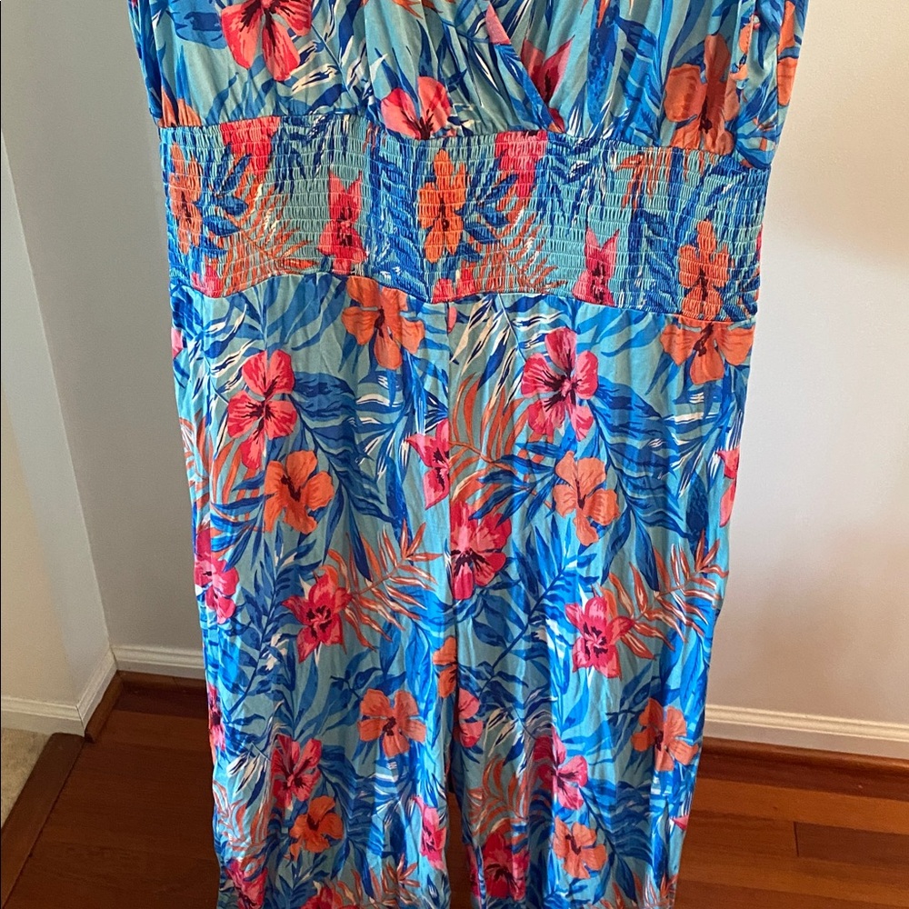 Lascana by Venus size 18 floral comfortable wide leg jumpsuit NWT - Picture 3 of 9